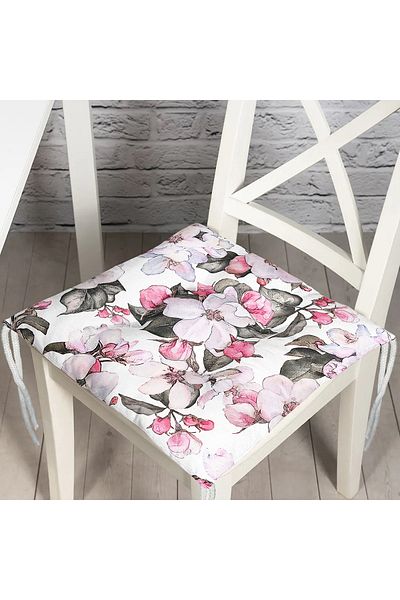 Realhomes Bulk Jar Flower Printed Digital Printed Pouf Chair Cushion