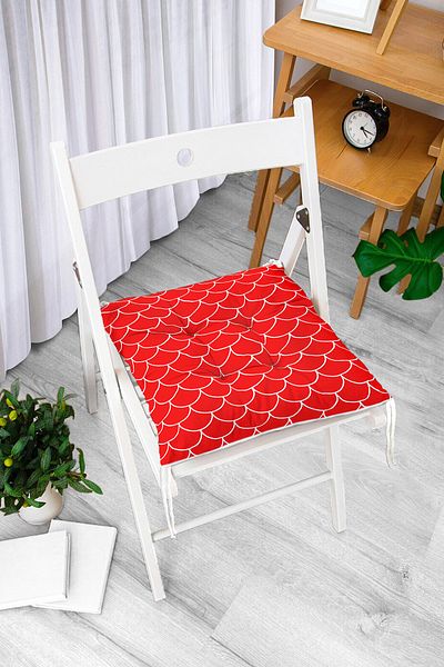 Realhomes Digital Printed Fluffy Square Chair Cushion