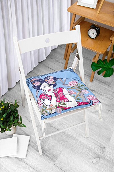 Realhomes Japanski ženski moderni pufasti jastuk za stolicu sa digitalnim šta...
