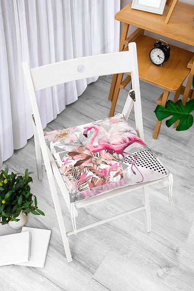 Realhomes Jar Honeycomb Patterned Modern Digital Printed Fluffy Chair Cushion