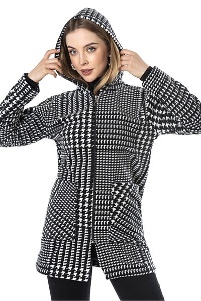 Modayase Women's Zippered Fleece Cardigan Coat