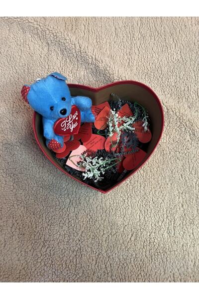 Stil Kutu Sevgililer Günü Kalpli Hediye Kutusu