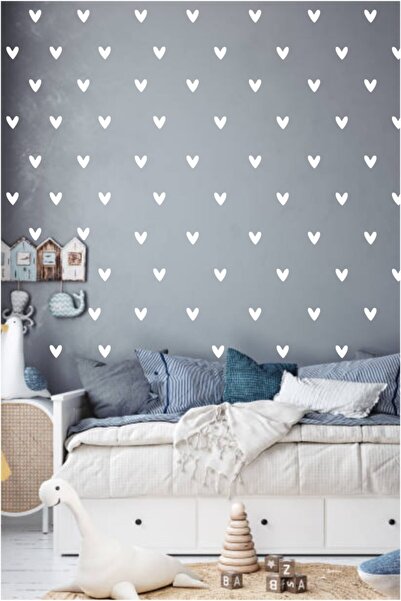 efekt reklam Стикер за стена на детска стая с бяло сърце