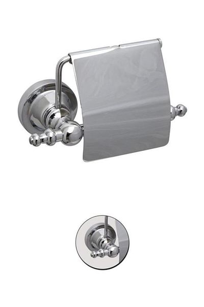 Maya Ottoman Chrome Covered Paper Holder 100% Brass