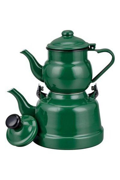 Ebru Metal Ebru Enamel Small Teapot Set 11/16