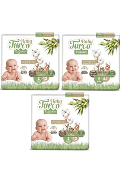 Baby Turco 126 Adet No:2 3x42 Bebek Bezi Cırtlı