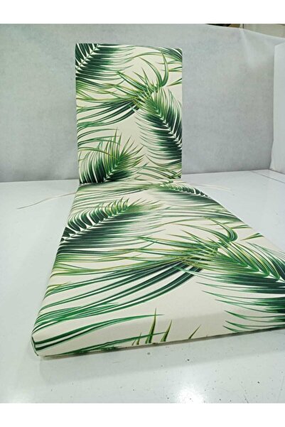 DÜŞLER EV TEKSTİLİ Palmiye Desenli Şezlong Minderi