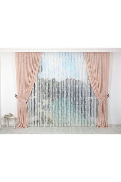 AT Altun Tekstil French Knitted Kdk Single Wing Tulle Background Curtain