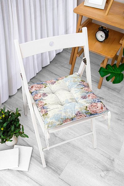 Realhomes Digital Printed Fluffy Square Chair Cushion