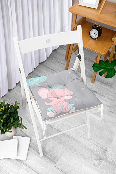 Realhomes Slatka jastučnica za stolicu sa uzorkom mačića u bebi sobi na ružič...