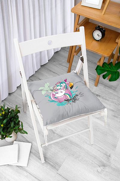 Realhomes Children's Room Special Designed Digital Printed Pouf Chair Cushion
