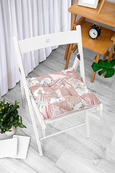 Realhomes Jastuk za stolicu s mekim materijalom, geometrijskog dizajna i mram...