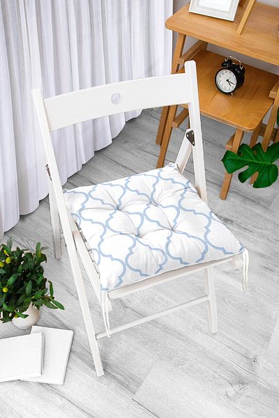 Realhomes Modern Ogea Themed Digital Printed Pofidik Square Chair Cushion