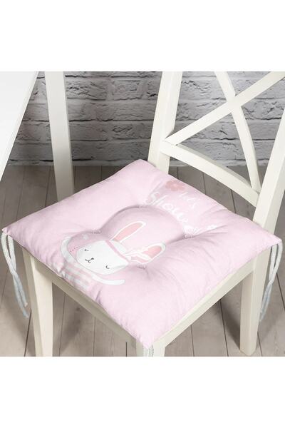 Realhomes Kız Pembe Çocuk Odası Özel Tasarımlı Dijital Baskılı Pofidik Sandalye Minderi