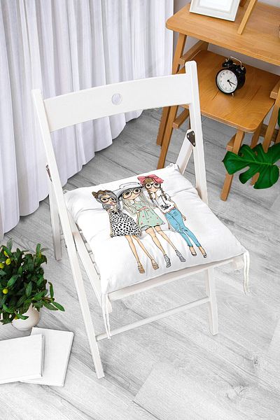 Realhomes Fashion Girls Digital Printed Modern Fluffy Chair Cushion