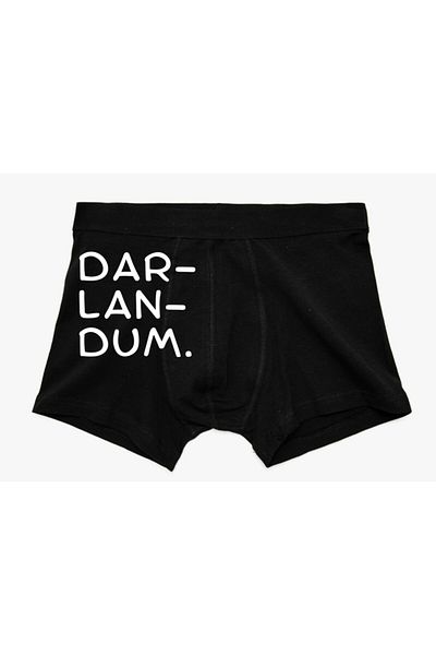 BoxerMasters Μαύρο Darlandum Written Printed Ανδρικό Μπόξερ