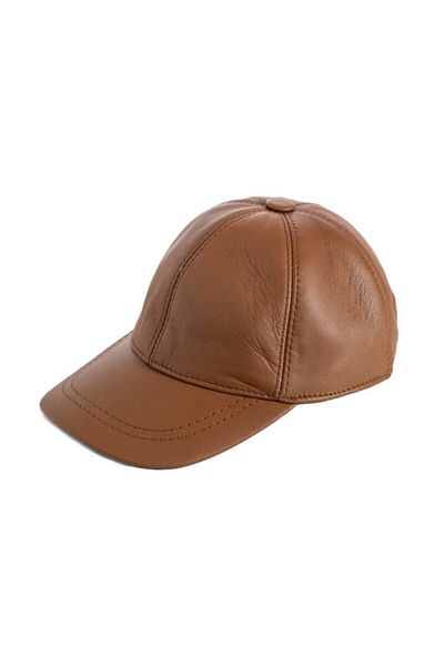 OnMyHead Unisex Καφέ Δερμάτινο Καπάκι