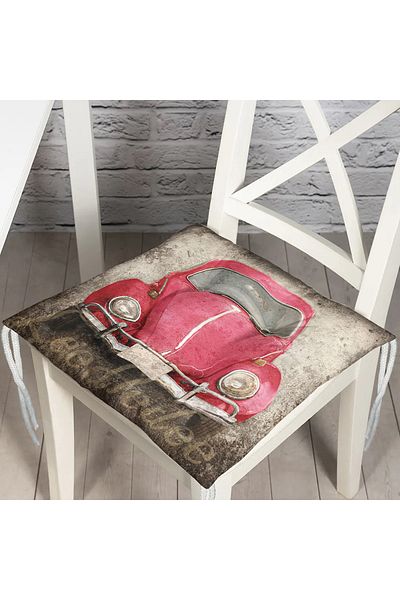 Realhomes Vosvos Illustrated Digital Printed Fluffy Square Chair Cushion