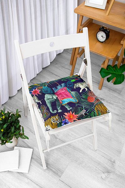 Realhomes Pernă de scaun cu puf imprimată digital cu design personalizat