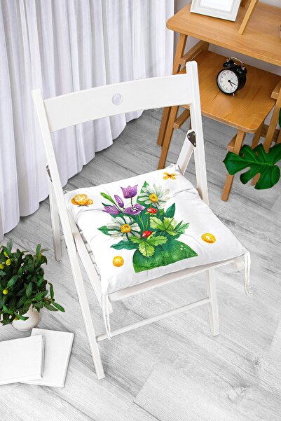 Realhomes Pastelno obojeni jastuk za stolicu sa digitalnim štampanim dizajnom...