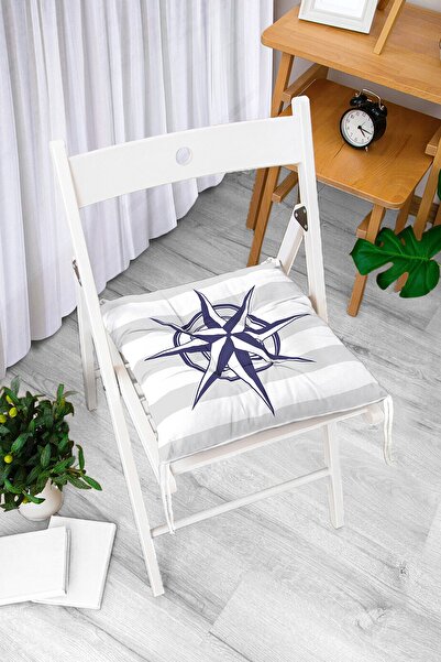 Realhomes Siva i bela moderna pufnasta jastučnica za stolicu sa digitalnim št...