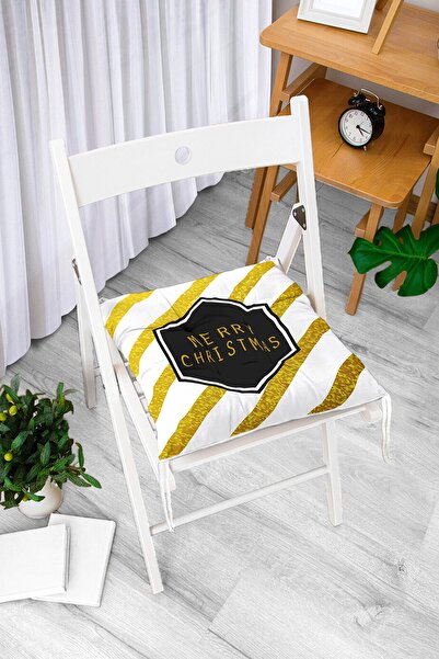 Realhomes Digitalno štampani moderni mekani jastuk za stolicu sa zlatnim deta...