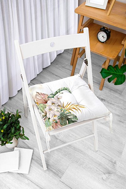 Realhomes Tropski motiv lišća, digitalno štampani moderni pufasti jastuk za s...