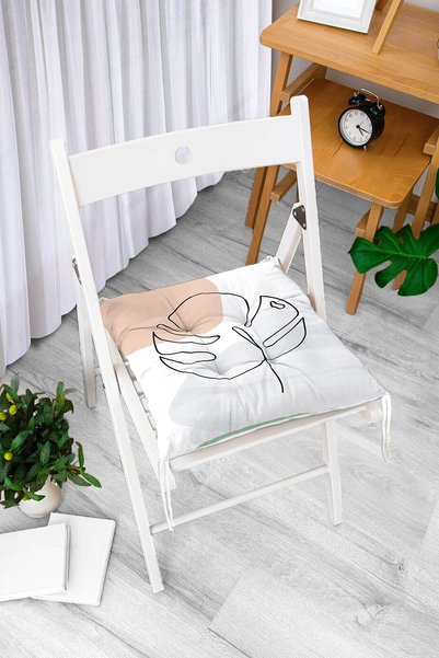 Realhomes Digitalno štampani moderni mekani jastuk za stolicu sa crtežom list...