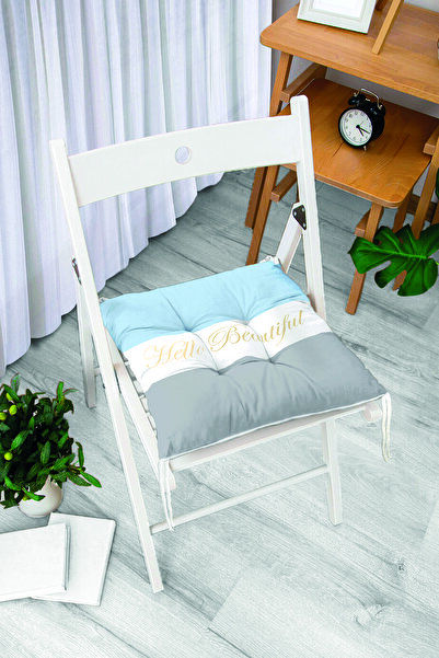 Realhomes Zdravo, prelepi plavo-sivi moderni pufasti jastuk za stolicu sa dig...