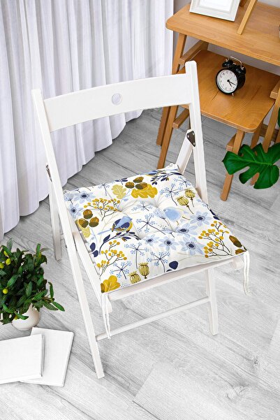 Realhomes Šareni jastuk za stolicu sa digitalnim štampanim uzorkom cvetova na...