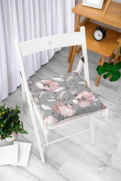 Realhomes Šareni jastuk za stolicu sa digitalnim štampanim cvetnim uzorkom na...