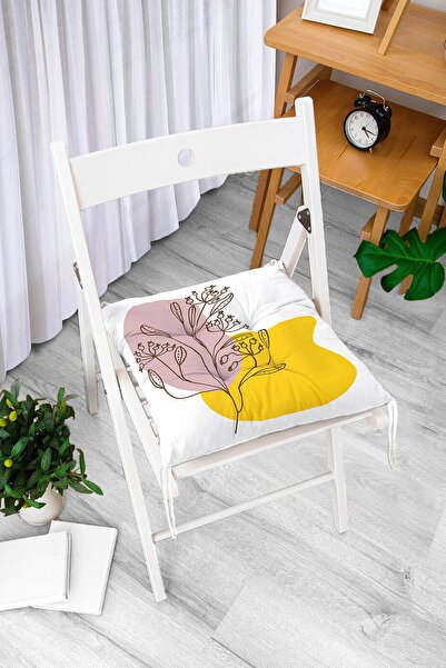 Realhomes Žuti prah, motiv tanke grane, digitalno štampani, moderni, mekani j...