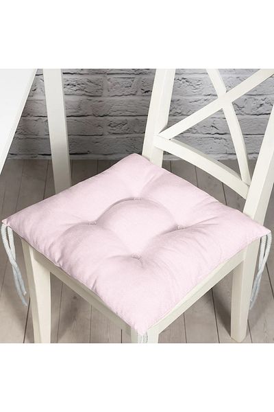 Realhomes Pink Colored Digital Printed Fluffy Square Chair Cushion