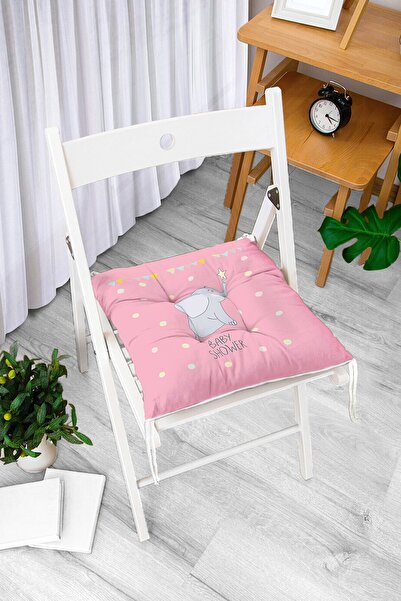 Realhomes Ružičasti pod, slon i dečija soba dizajnirana za baby shower, mekan...