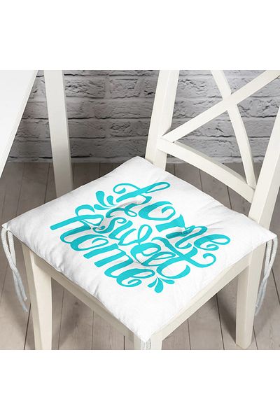 Realhomes Μαξιλάρι καρέκλας Turkuaz Home Sweet Home Digital Printed Pofidic