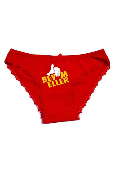 BoxerMasters Red Beymen Hands Written Women's Panties