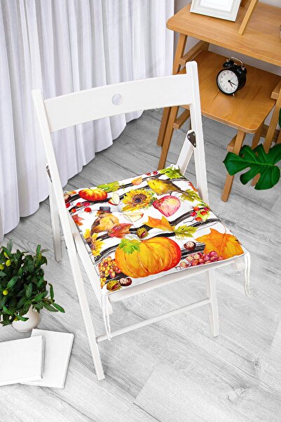 Realhomes Digitalno štampani moderni mekani jastuk za stolicu sa crnim prugas...