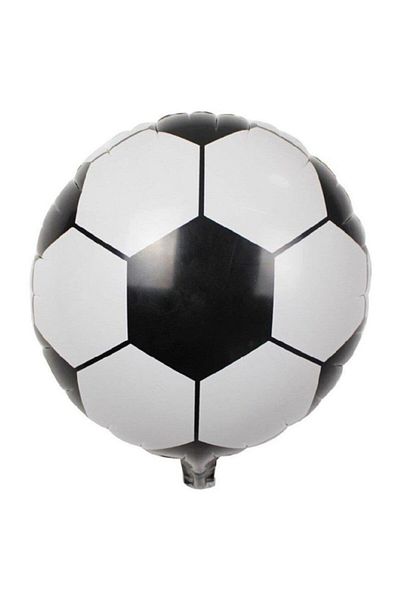 Party Time Black and White Fan Foil Round Balloon 18 Inch
