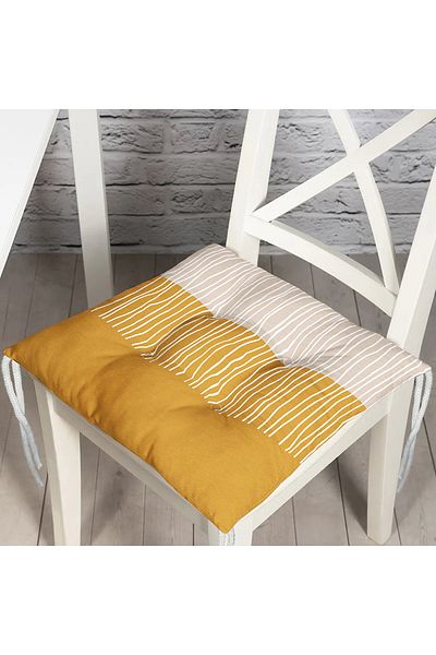 Realhomes Striped Retro Design Digital Printed Modern Fluffy Chair Cushion