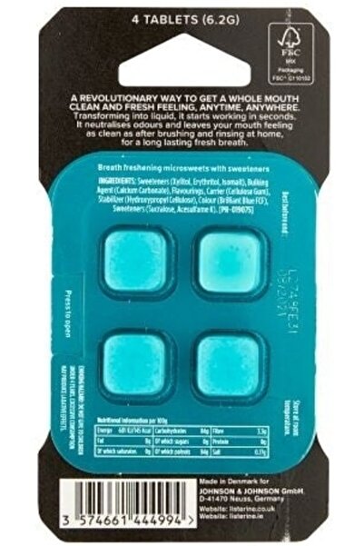 Listerine Go Tabs Clean Mint Çiğneme Tableti 4 Lü