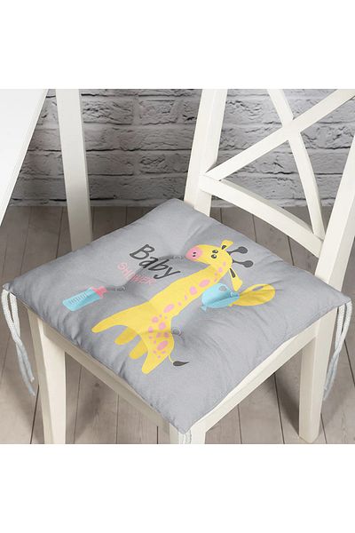 Realhomes Balloon and Giraffe Patterned Special Design Baby Room Fluffy Chair Cushion