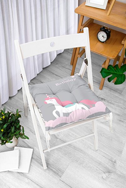 Realhomes Roza prugasta dekoracija za dečiju sobu - motiv kolica, stolica i j...