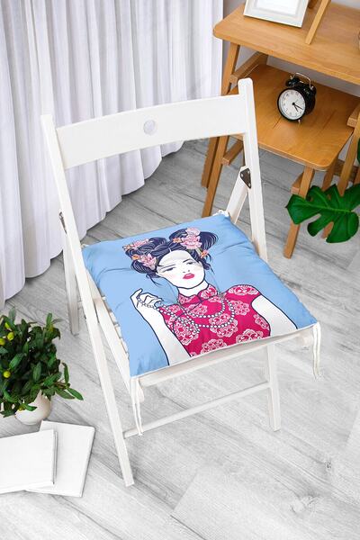 Realhomes Japanski ženski moderni pufasti jastuk za stolicu sa digitalnim šta...
