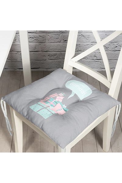 Realhomes Birthday Gifts Patterned Baby Room Fluffy Chair Cushion on White Background