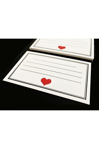etikettcim Note Card 8x5cm 350gr Coated - 25 Pieces