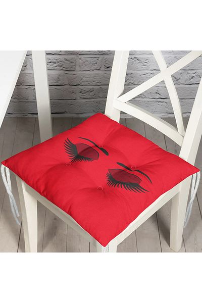 Realhomes Modern Eyelash Digital Printed Fluffy Square Chair Cushion