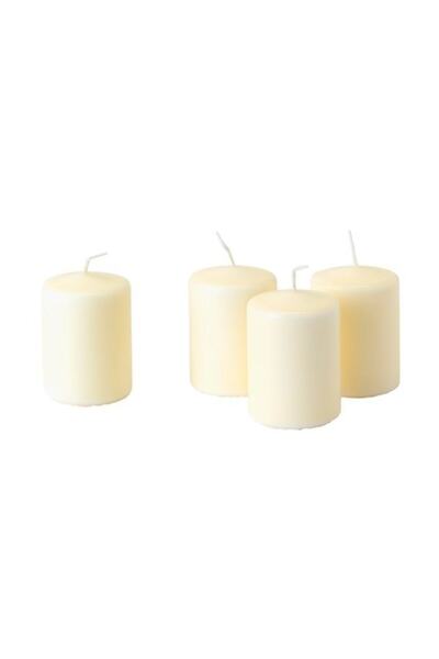 IKEA Hemsjö Beyaz 4'lü Mum