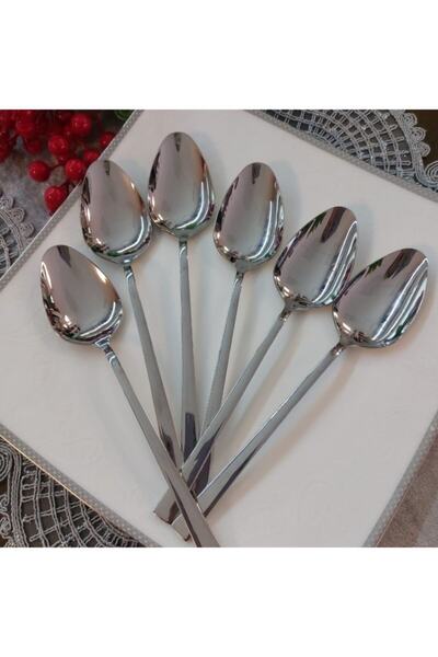 SERAMİKCİ 6 قطع ملاعق كبيرة بلاتينيوم