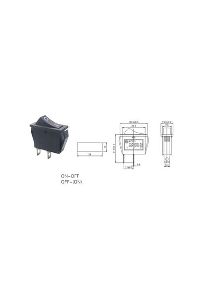 ELEKTRONİK DÜNYASI IC-116 SINGLE NARROW UNLIGHTED SWITCH (ON)-OFF 2P SPRING