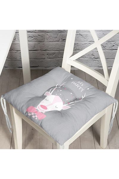 Realhomes Cute Elephants on Gray Floor Specially Designed Baby Room Fluffy Chair Cushion